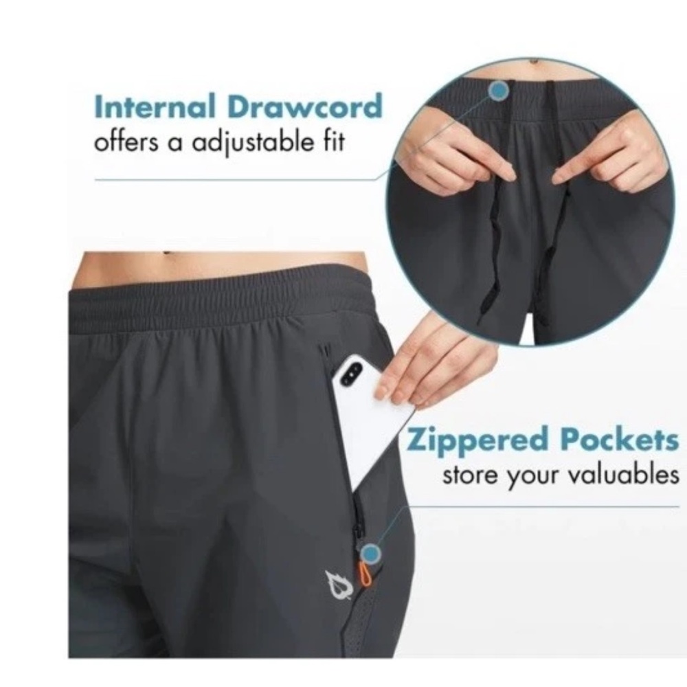 Baleaf Black Women's Track Jogger Pants - Picture 4 of 13